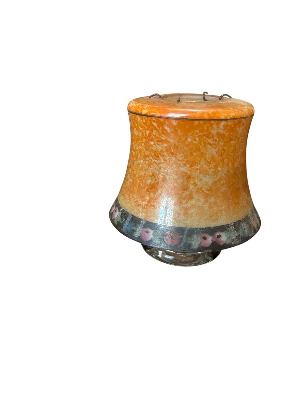 Vintage Art Deco glass lamp shade hand painted lot of 2 - Picture 4 of 4